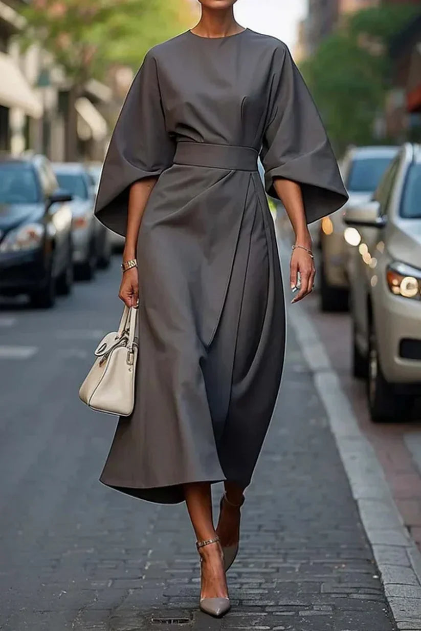 Clau | Vestido de mangas de morcego