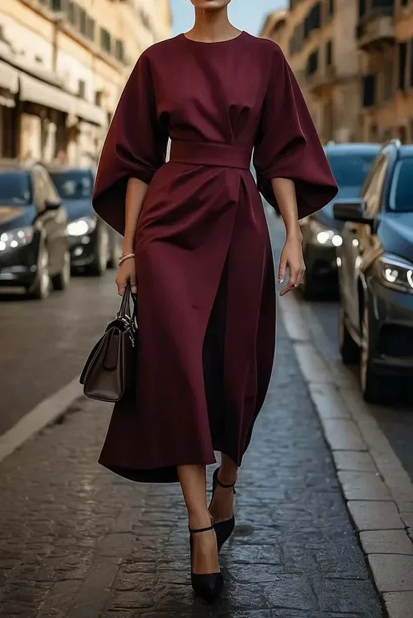 Clau | Vestido de mangas de morcego