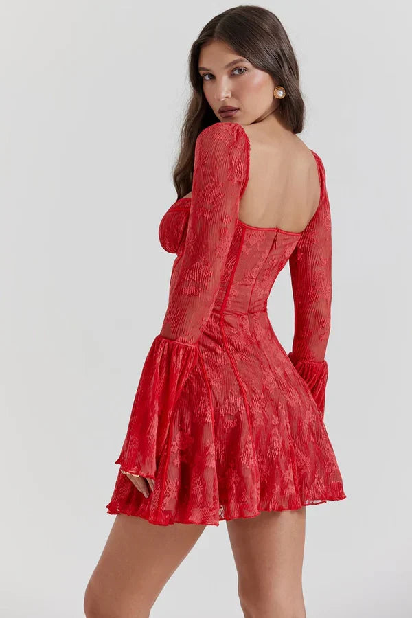 Analissa | Vestido Vintage com Corsé e Laço