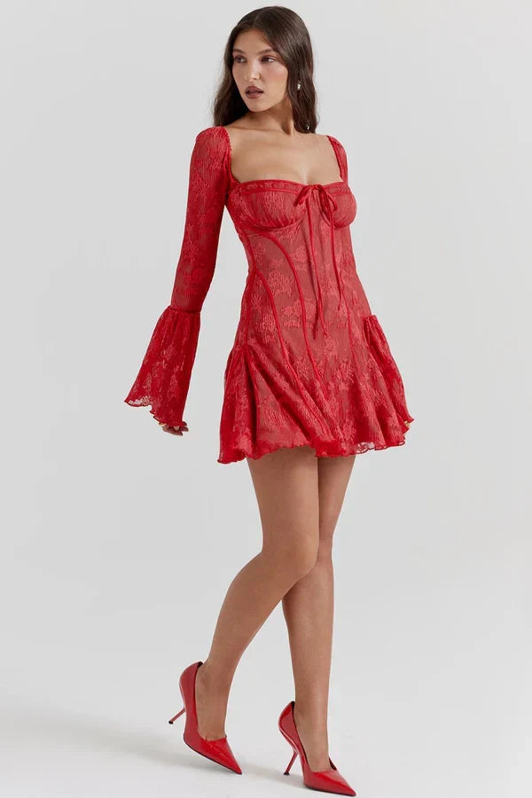 Analissa | Vestido Vintage com Corsé e Laço