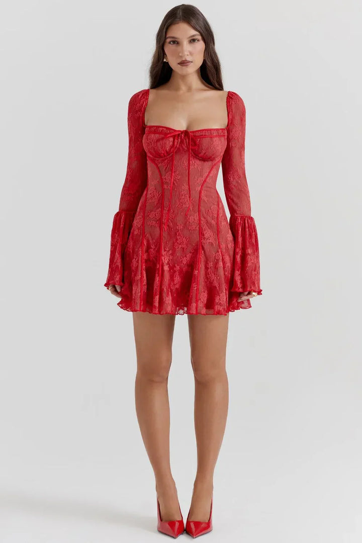 Analissa | Vestido Vintage com Corsé e Laço