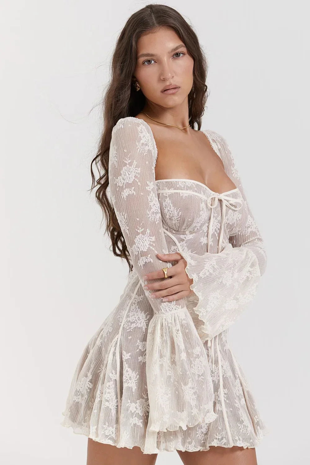 Analissa | Vestido Vintage com Corsé e Laço