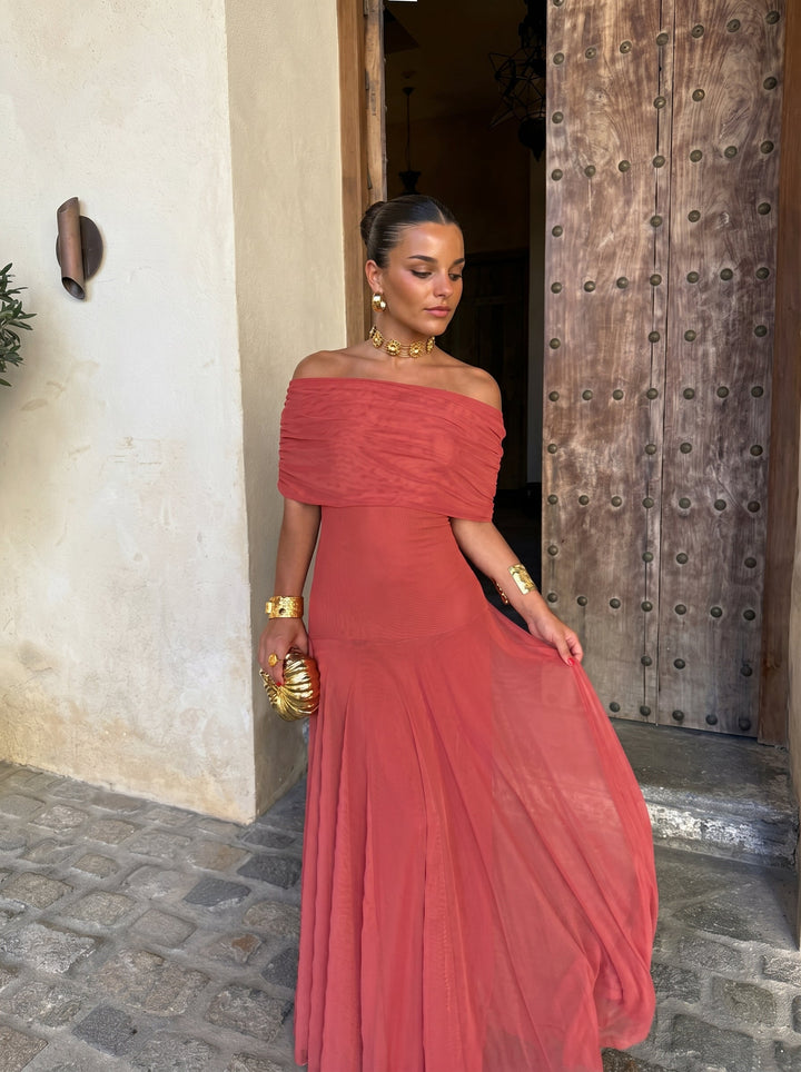 Irene / Vestido elegante sem alças de malha