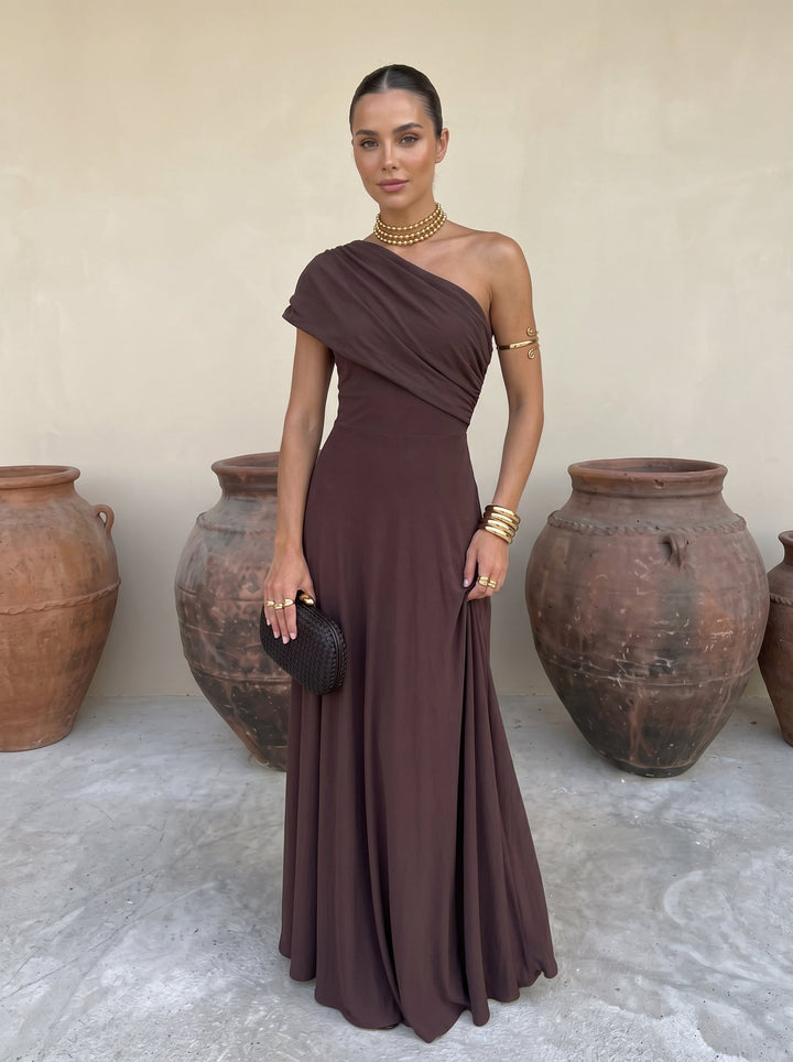 Irene / Vestido elegante sem alças de malha