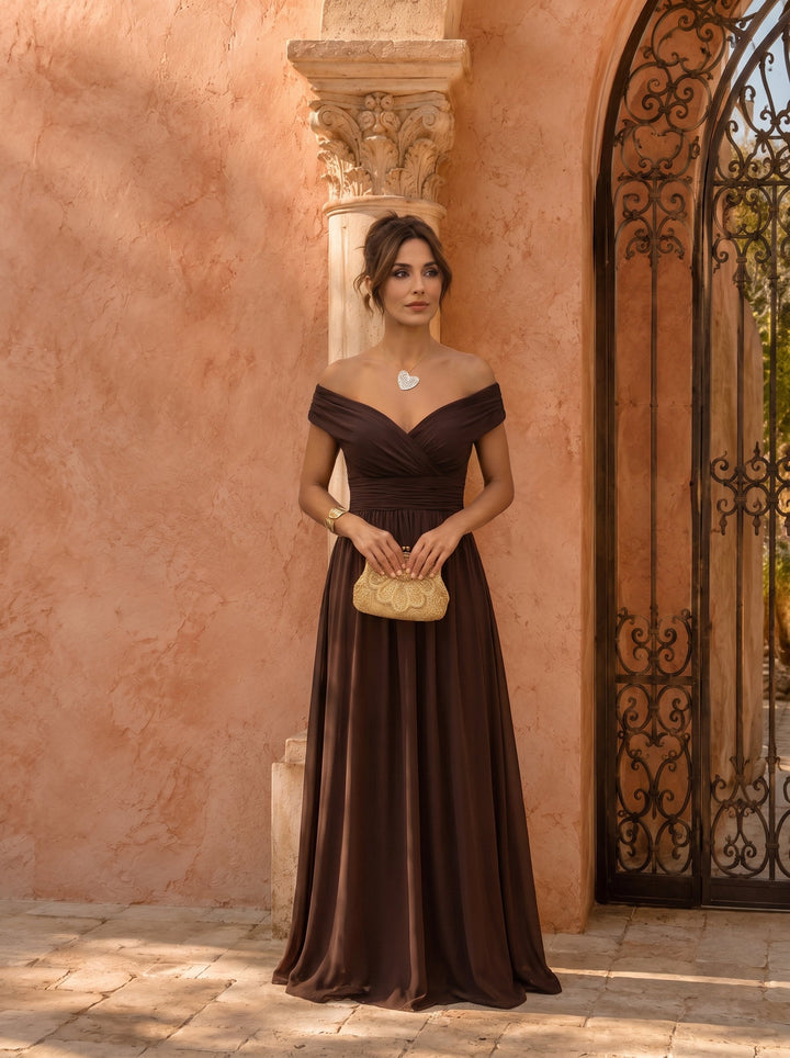 Leo | Vestido longo com decote em V elegante