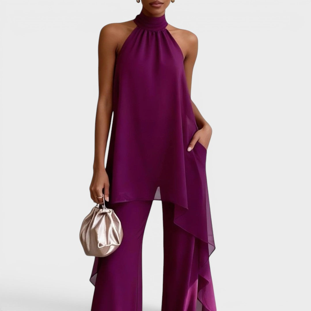 CLARA – Conjunto Elegante com Decote Halter