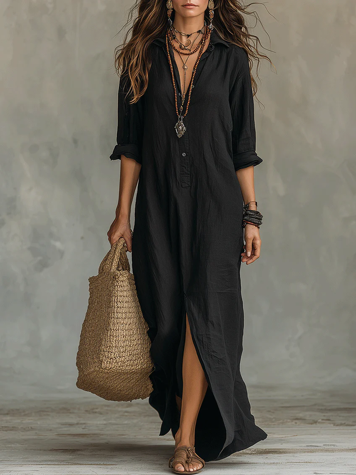Ana | Vestido maxi com silhueta favorecedora