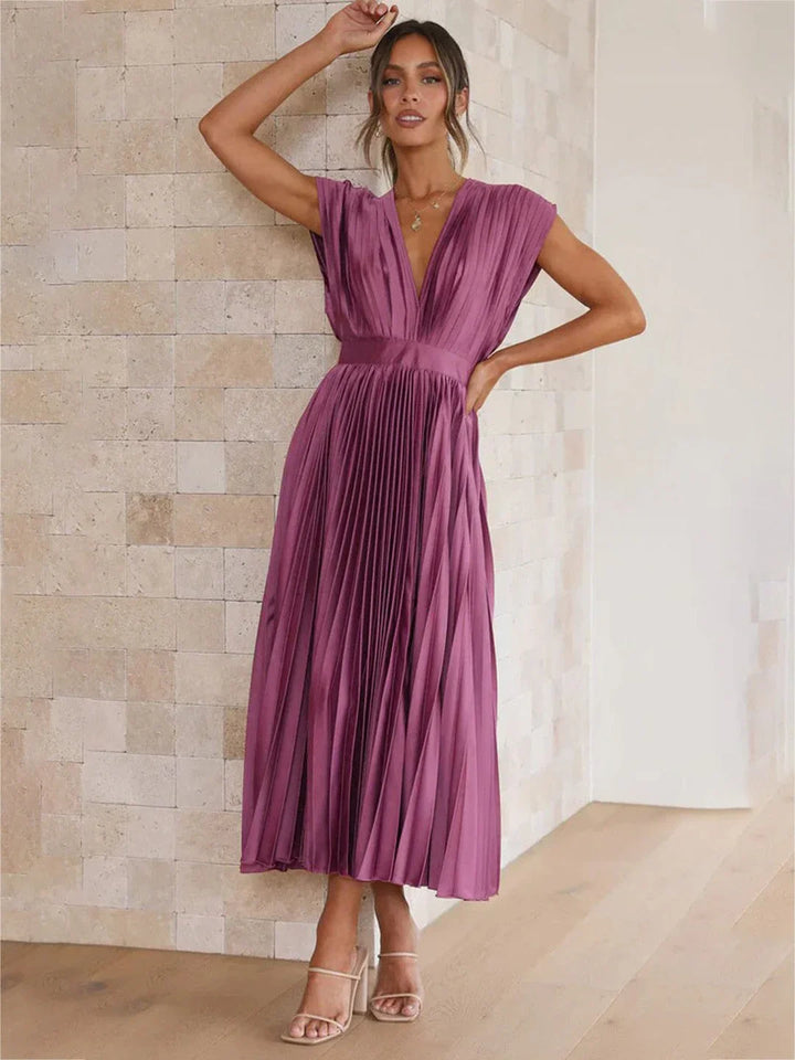 Alice | Vestido Midi Plissado