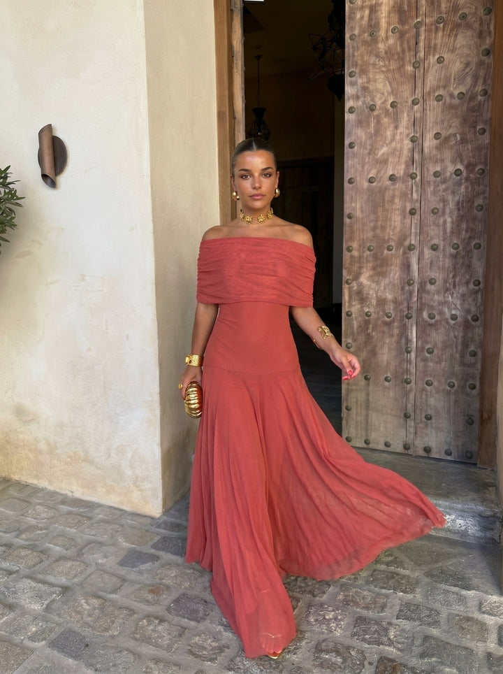 Irene / Vestido elegante sem alças de malha