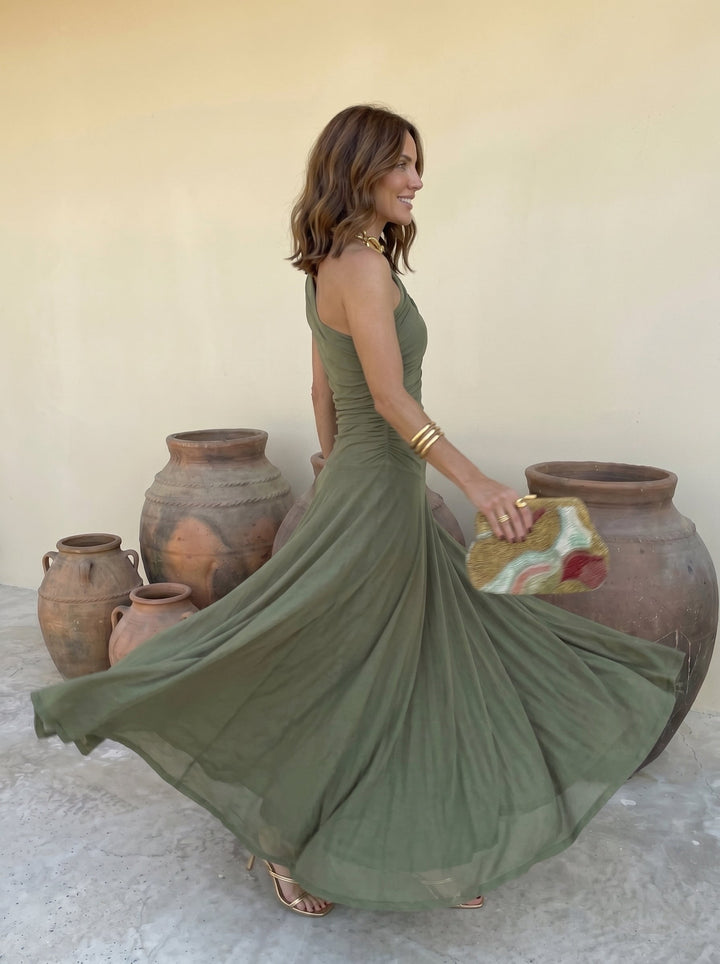 Irene / Vestido elegante sem alças de malha