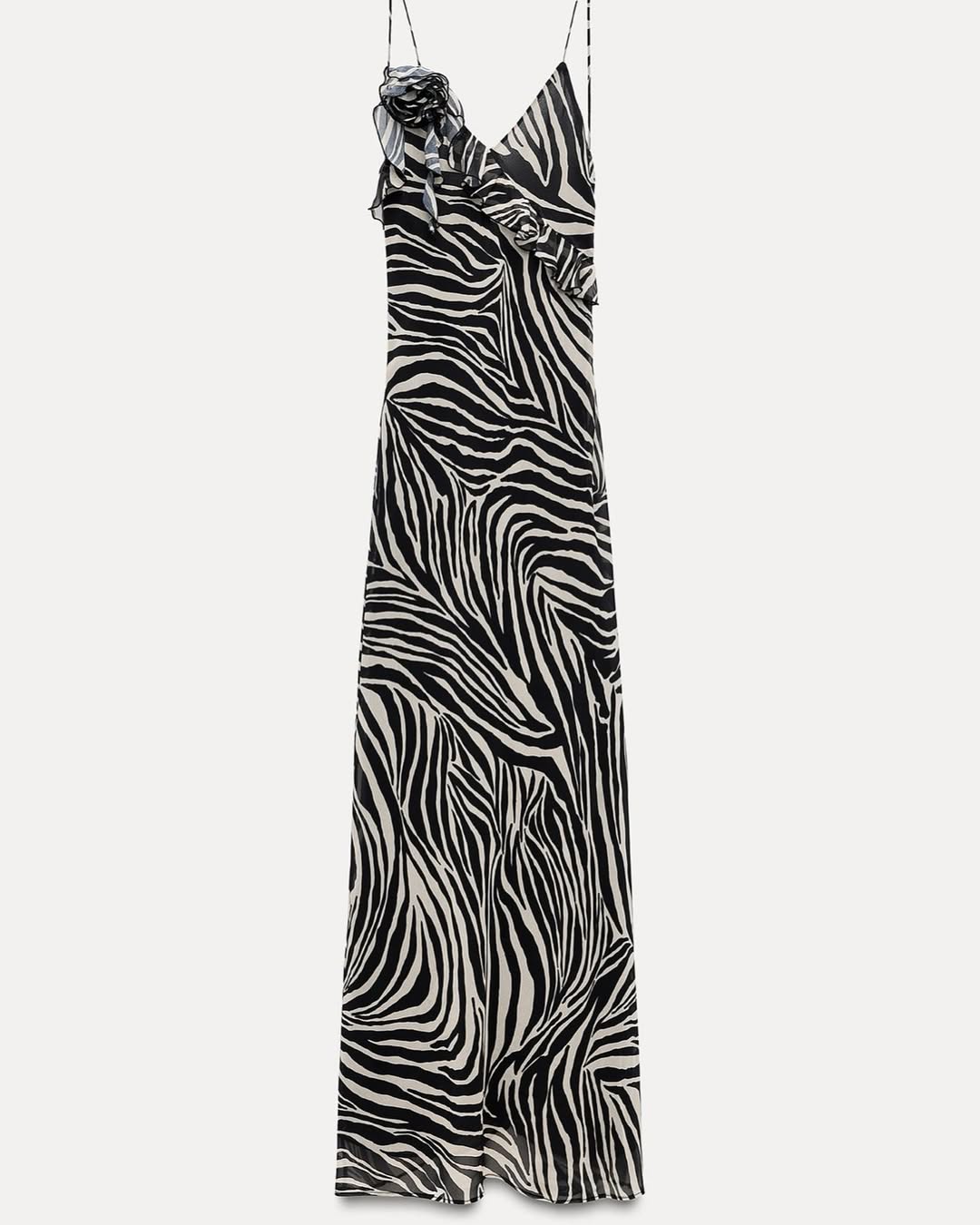 Lucia | Vestido satinado com estampa de zebra
