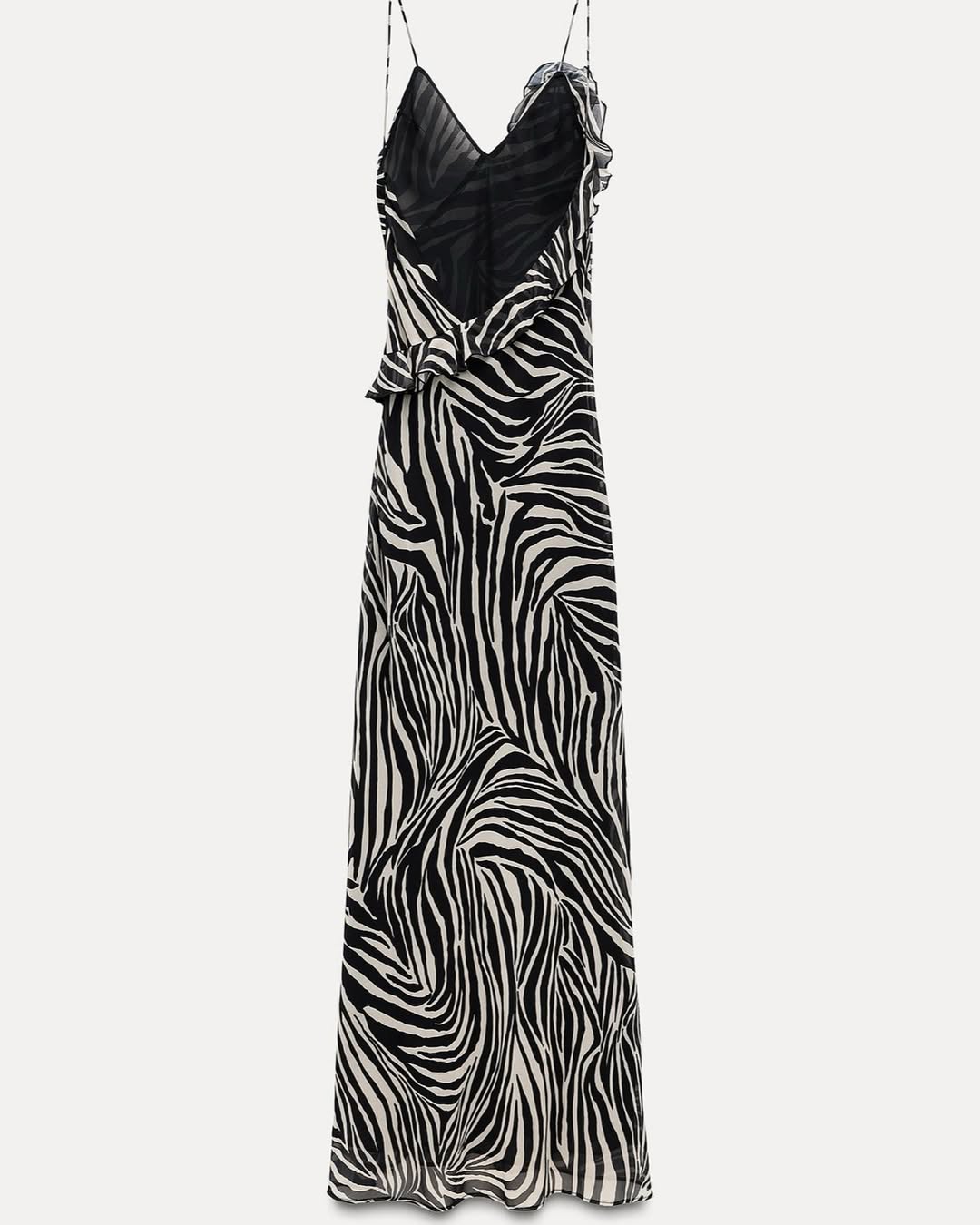 Lucia | Vestido satinado com estampa de zebra