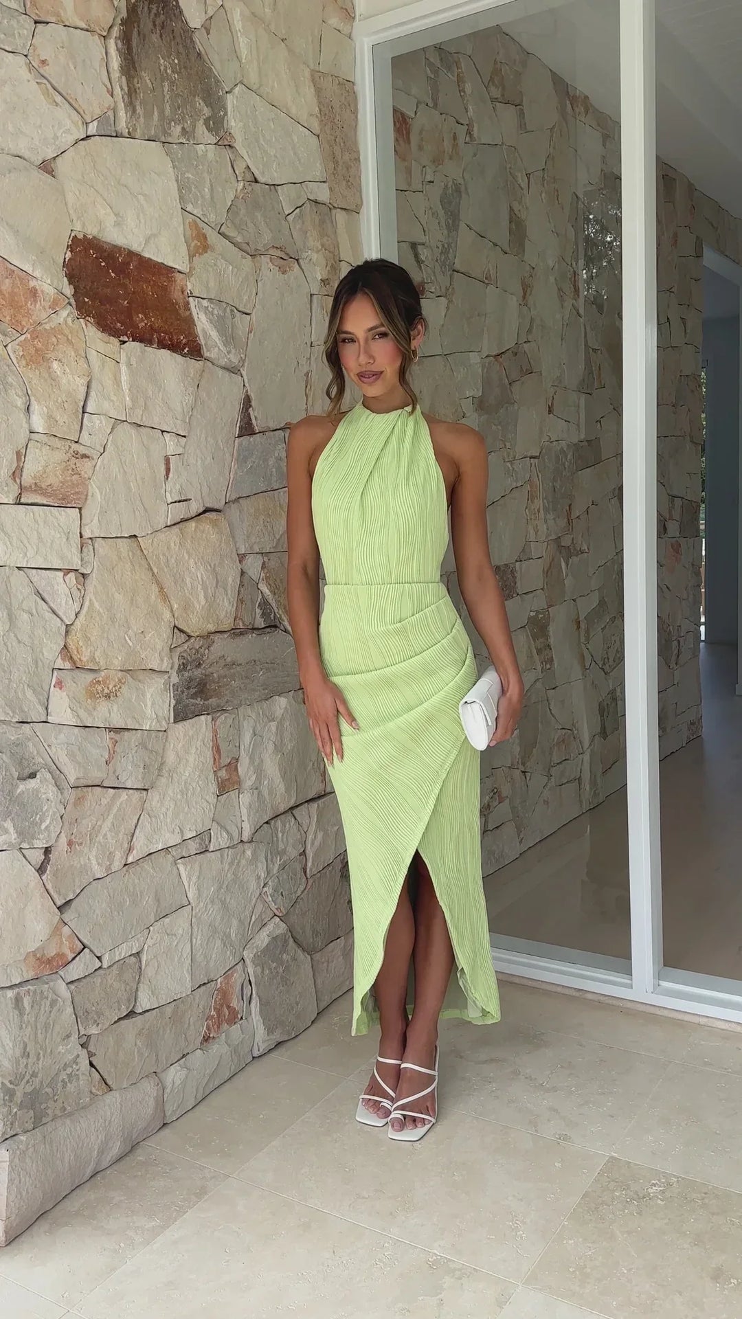 Celia | Vestido Plissado Comprido