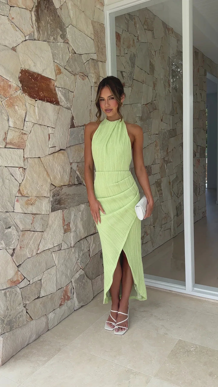 Celia | Vestido Plissado Comprido