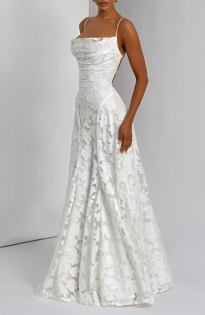 Francisa | Vestido Longo com Corsete de Renda