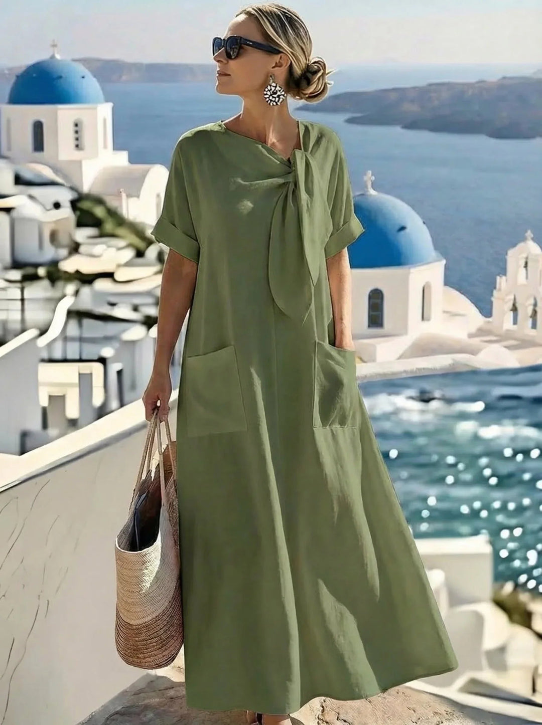 Fleur™ Vestido elegante com bolsos