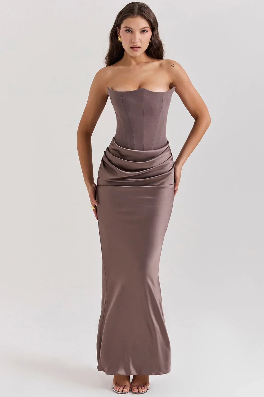 Dália | Vestido Longo De Cetim