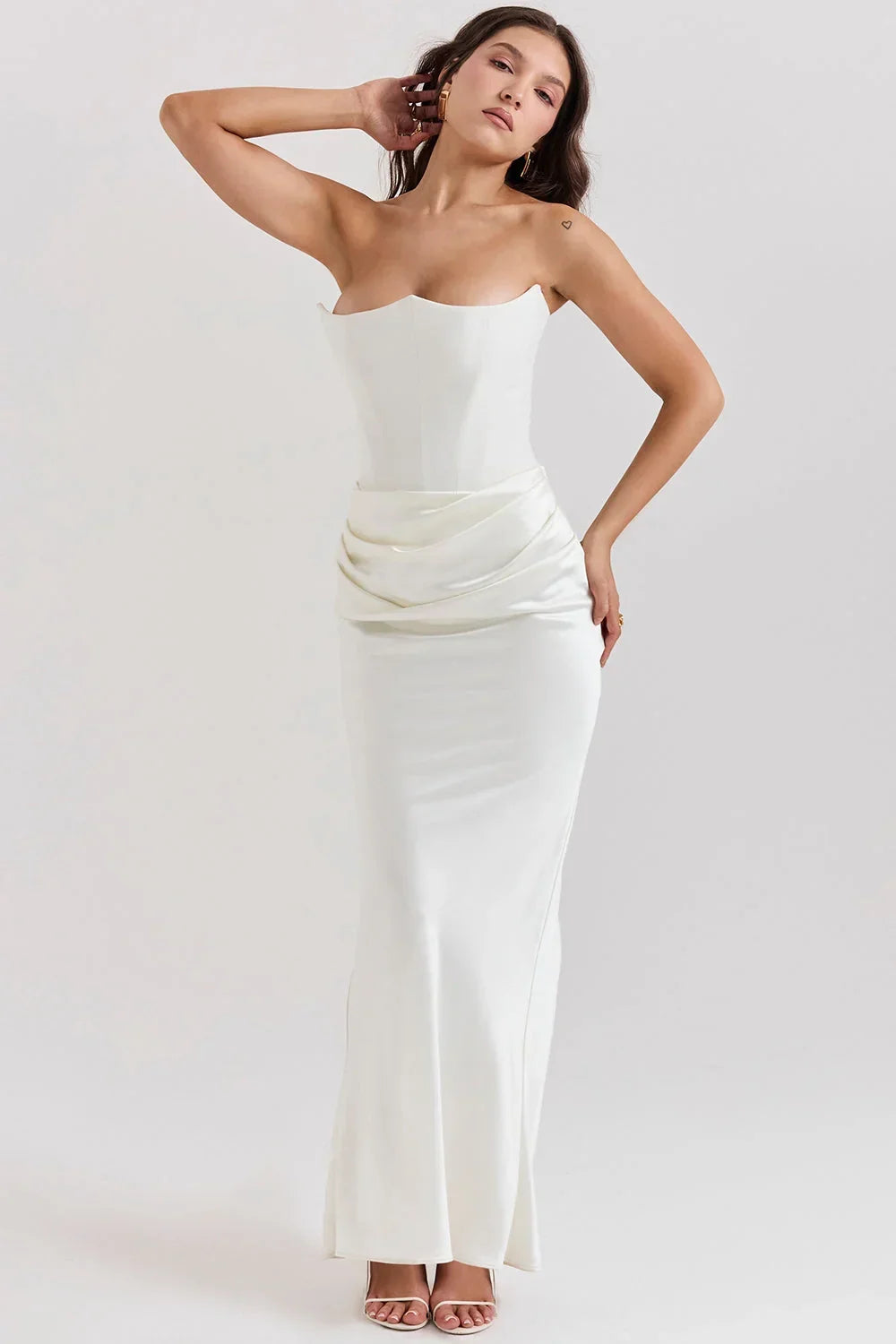 Dália | Vestido Longo De Cetim