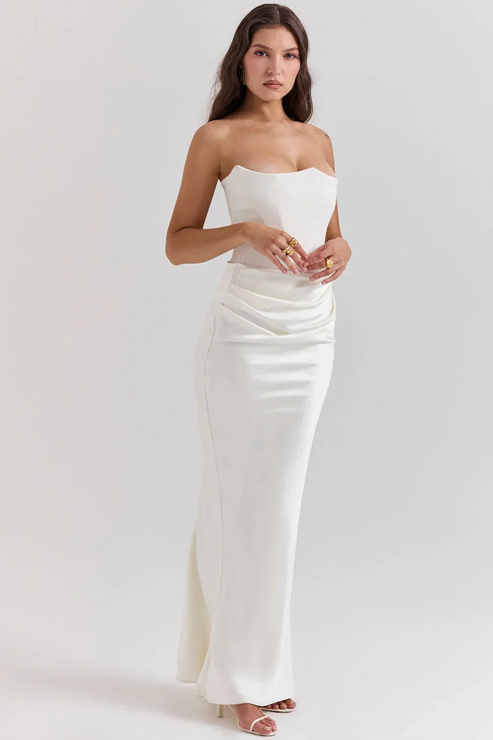 Dália | Vestido Longo De Cetim