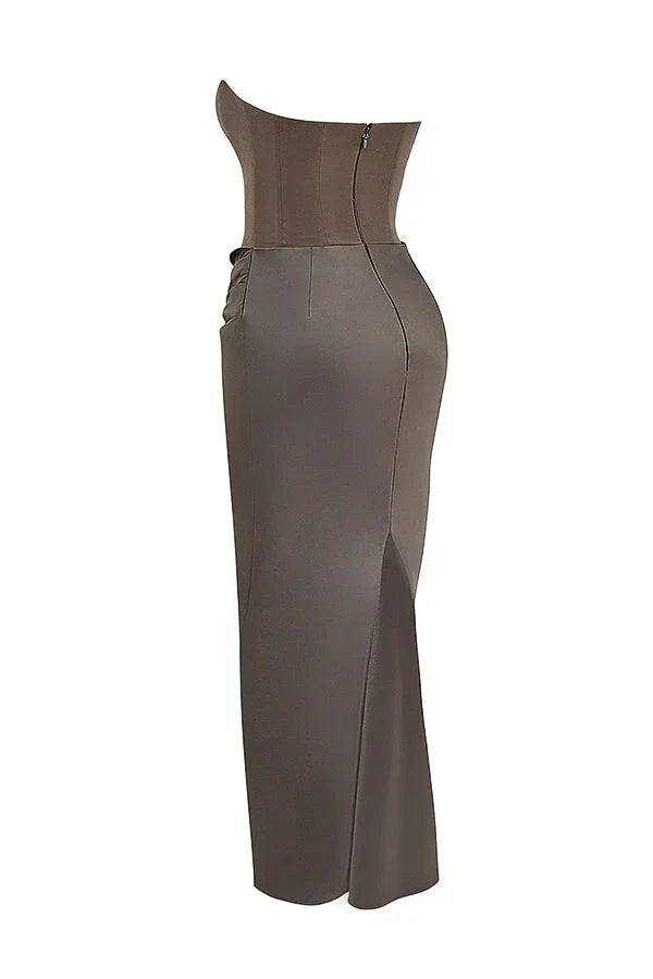Dália | Vestido Longo De Cetim