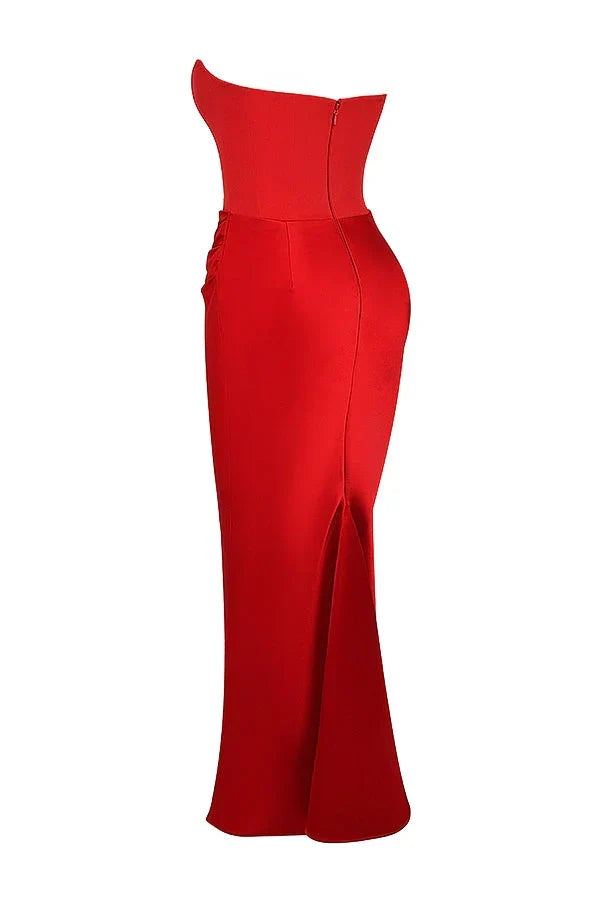 Dália | Vestido Longo De Cetim