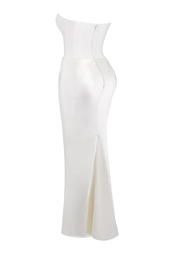Dália | Vestido Longo De Cetim