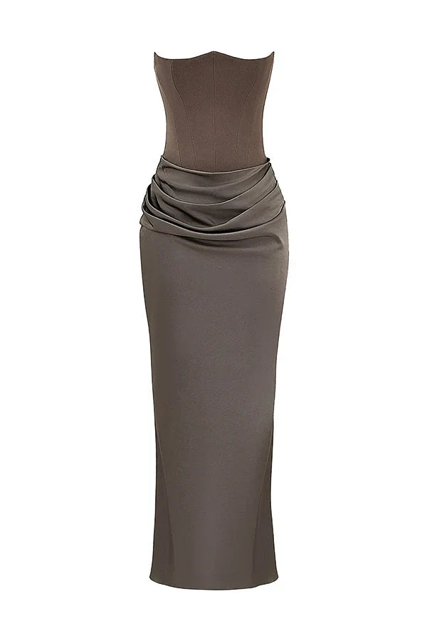 Dália | Vestido Longo De Cetim