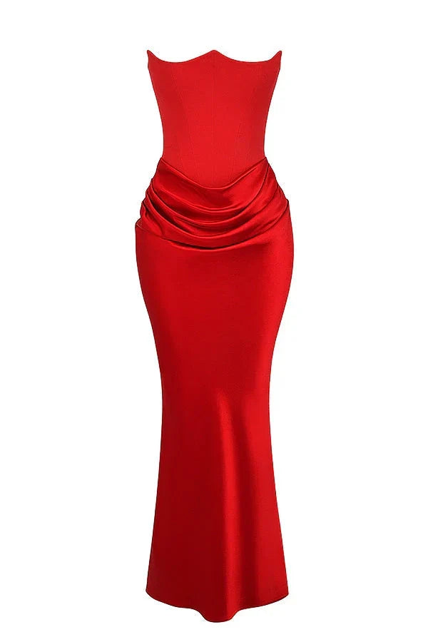 Dália | Vestido Longo De Cetim