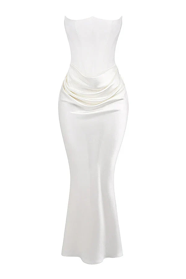 Dália | Vestido Longo De Cetim
