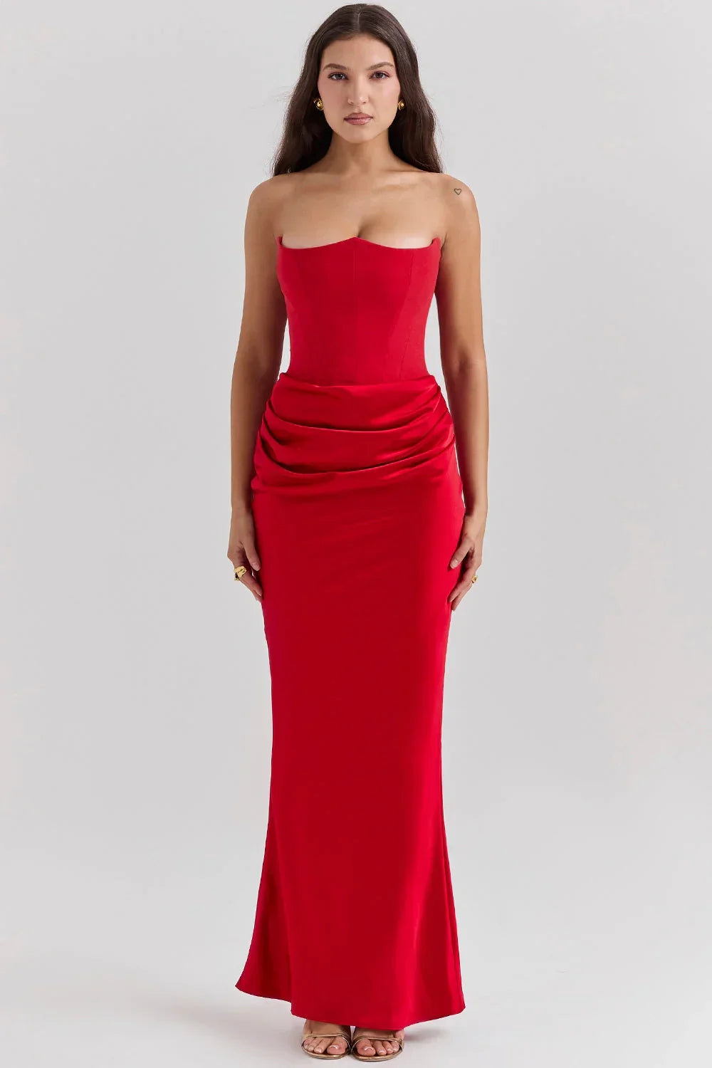 Dália | Vestido Longo De Cetim