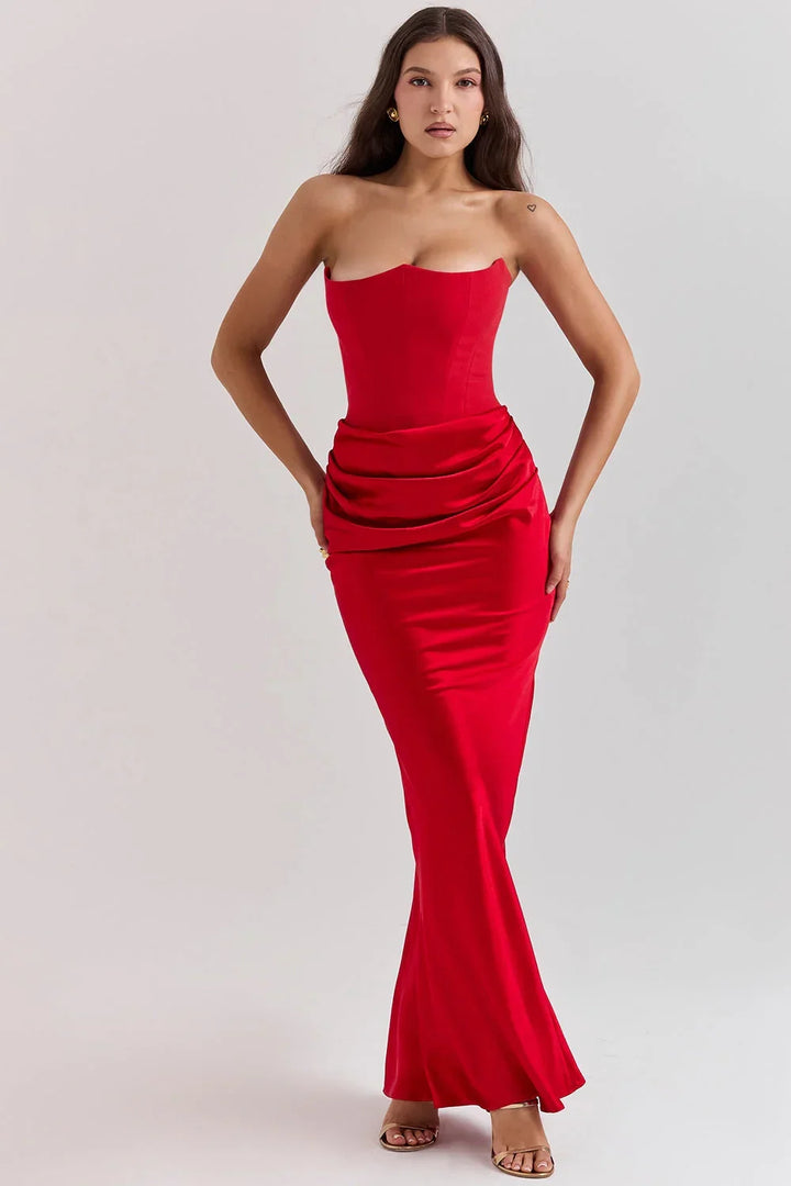 Dália | Vestido Longo De Cetim