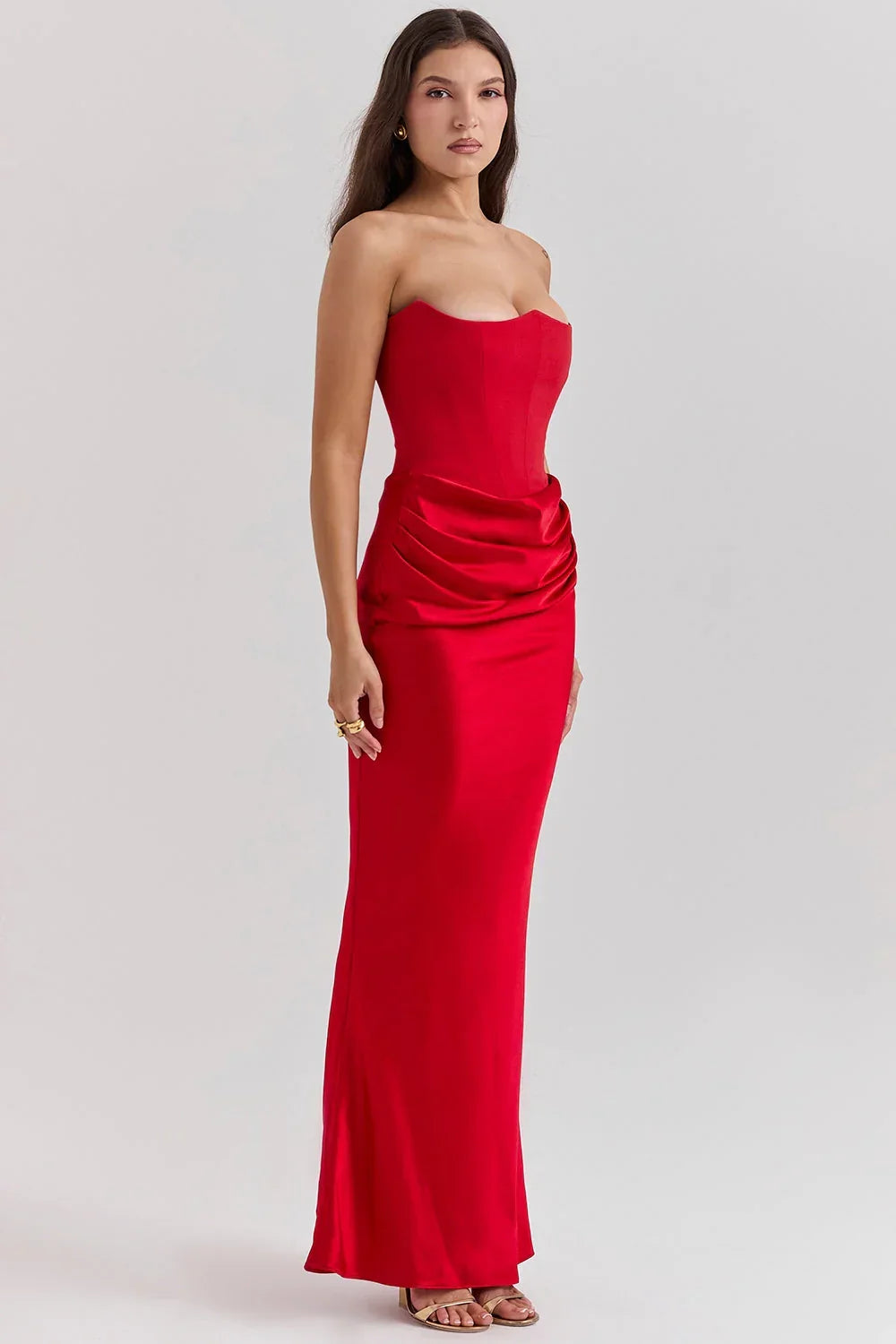 Dália | Vestido Longo De Cetim