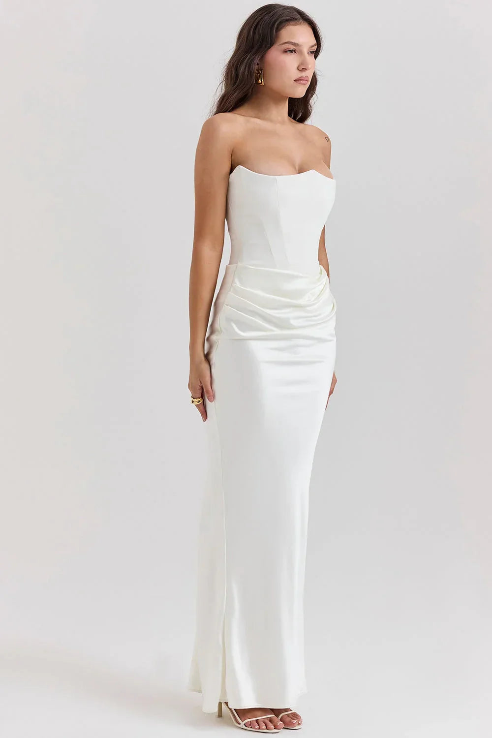 Dália | Vestido Longo De Cetim