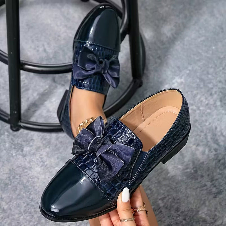 Nalira - Mocassins Ortopédicos em Couro com Laço