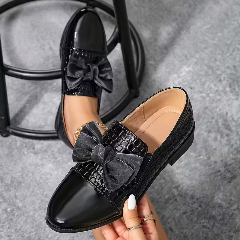 Nalira - Mocassins Ortopédicos em Couro com Laço