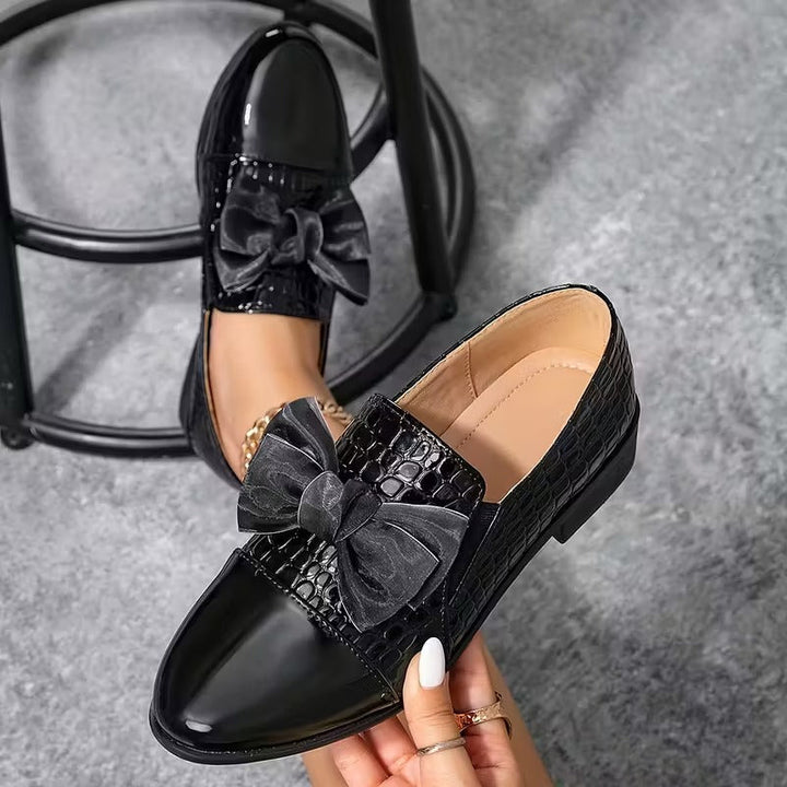 Nalira - Mocassins Ortopédicos em Couro com Laço