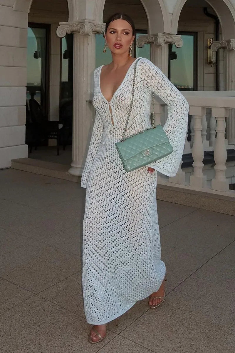 Marina | Vestido Midi de crochê