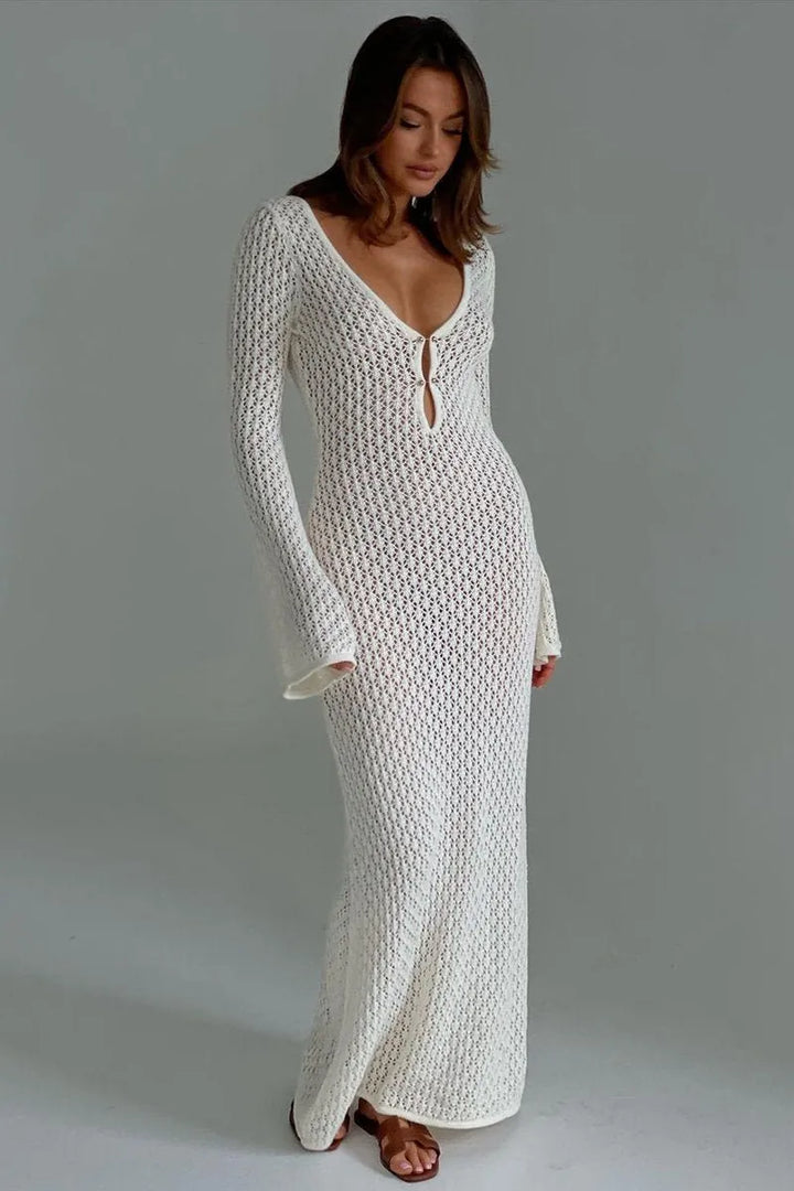 Marina | Vestido Midi de crochê