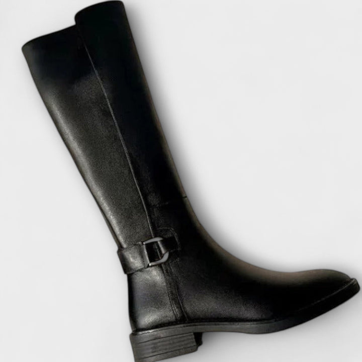 Hilmira - Bota de couro de cano alto