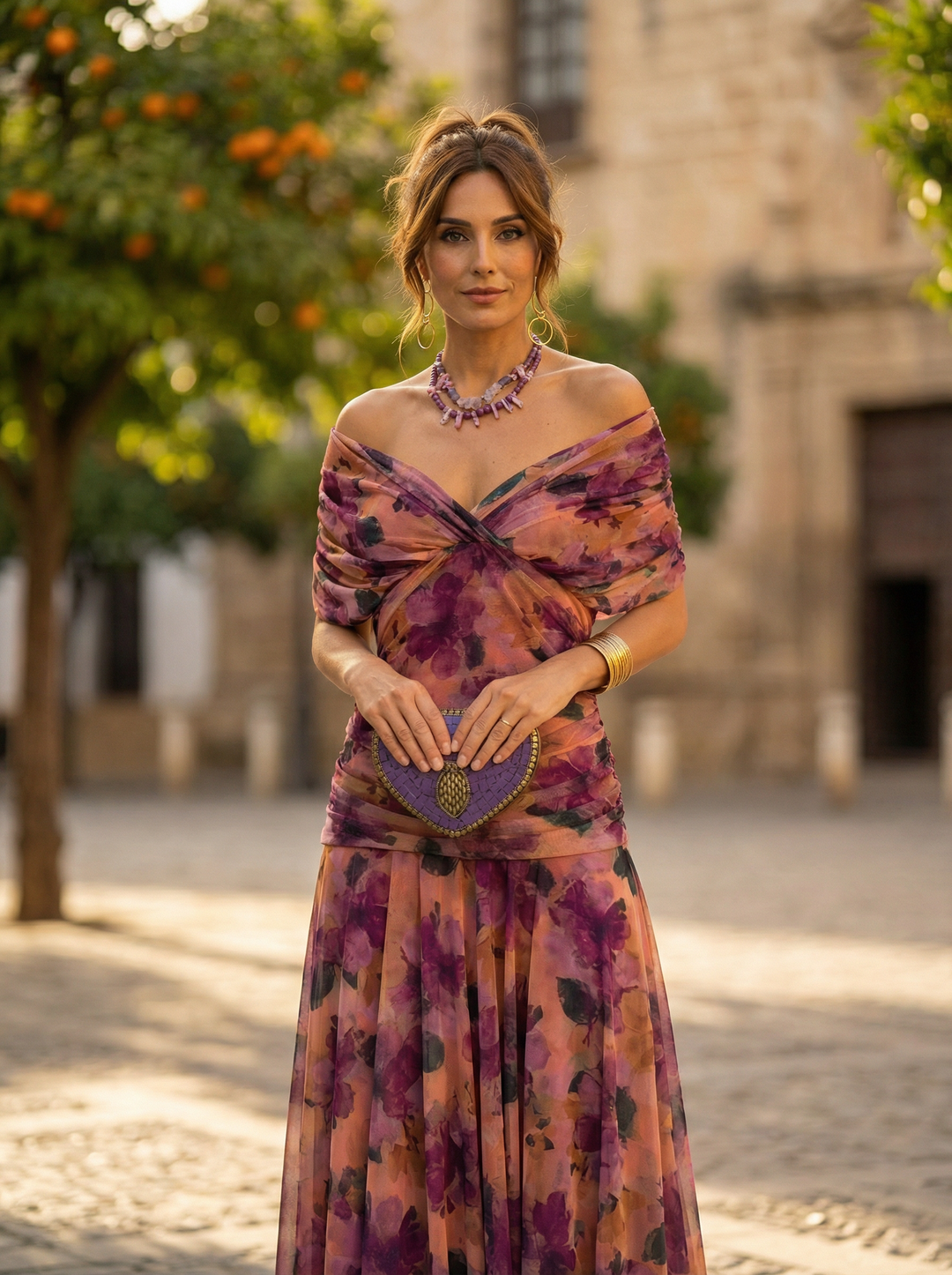 Leo | Vestido longo com decote em V elegante