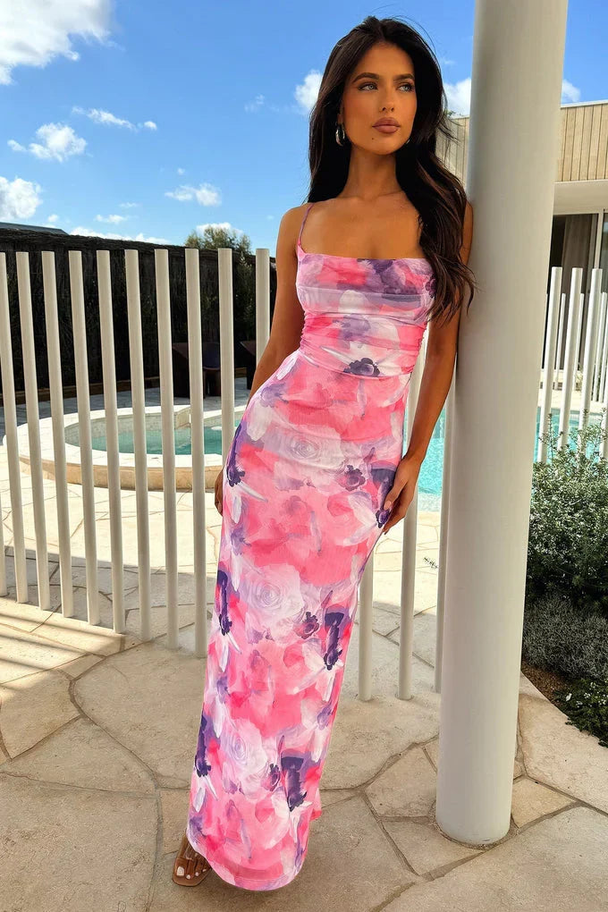 Leah | Vestido Longo Estampado