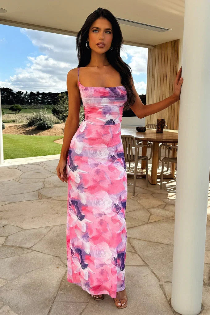 Leah | Vestido Longo Estampado