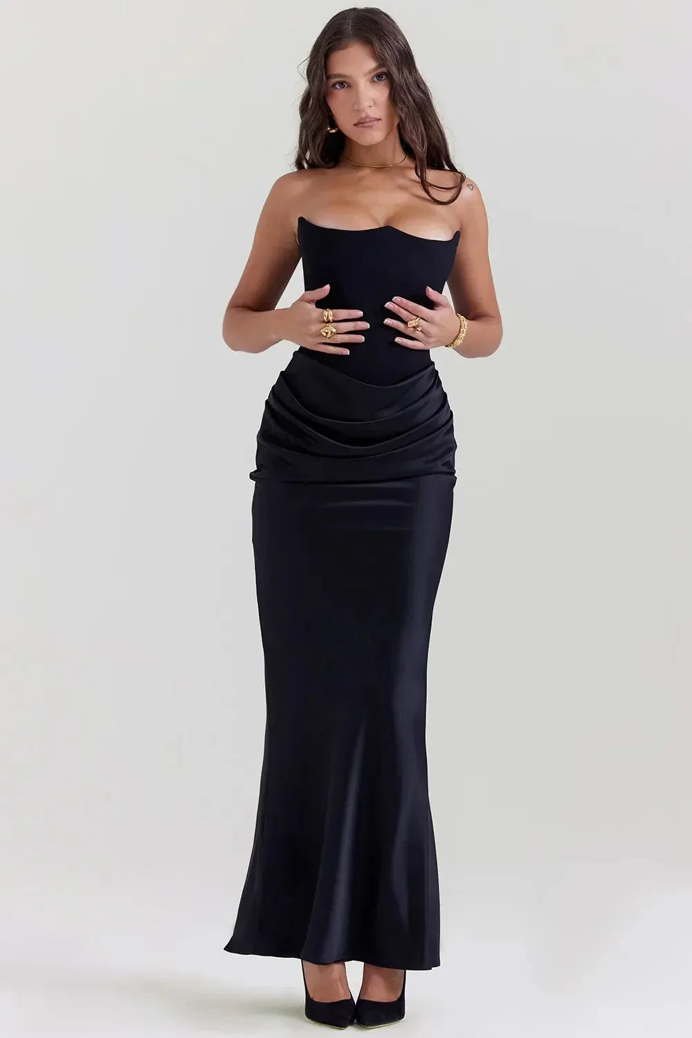 Dália | Vestido Longo De Cetim