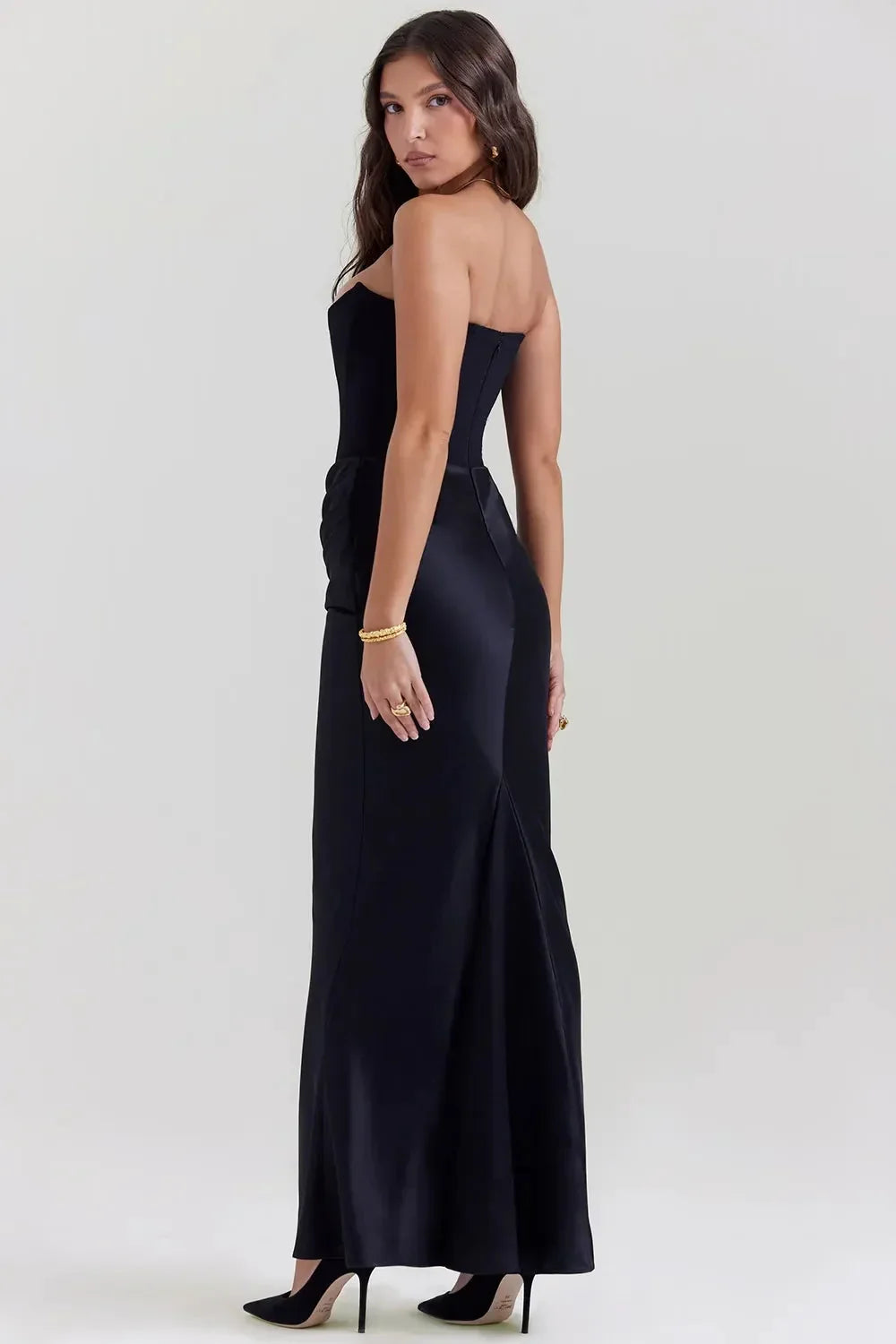 Dália | Vestido Longo De Cetim