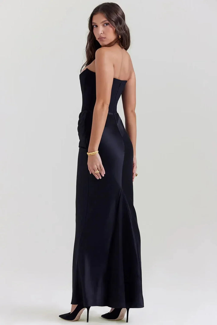 Dália | Vestido Longo De Cetim