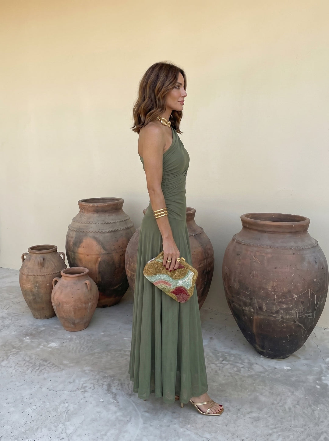 Irene / Vestido elegante sem alças de malha