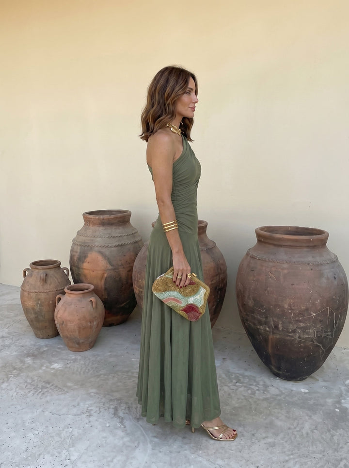 Irene / Vestido elegante sem alças de malha