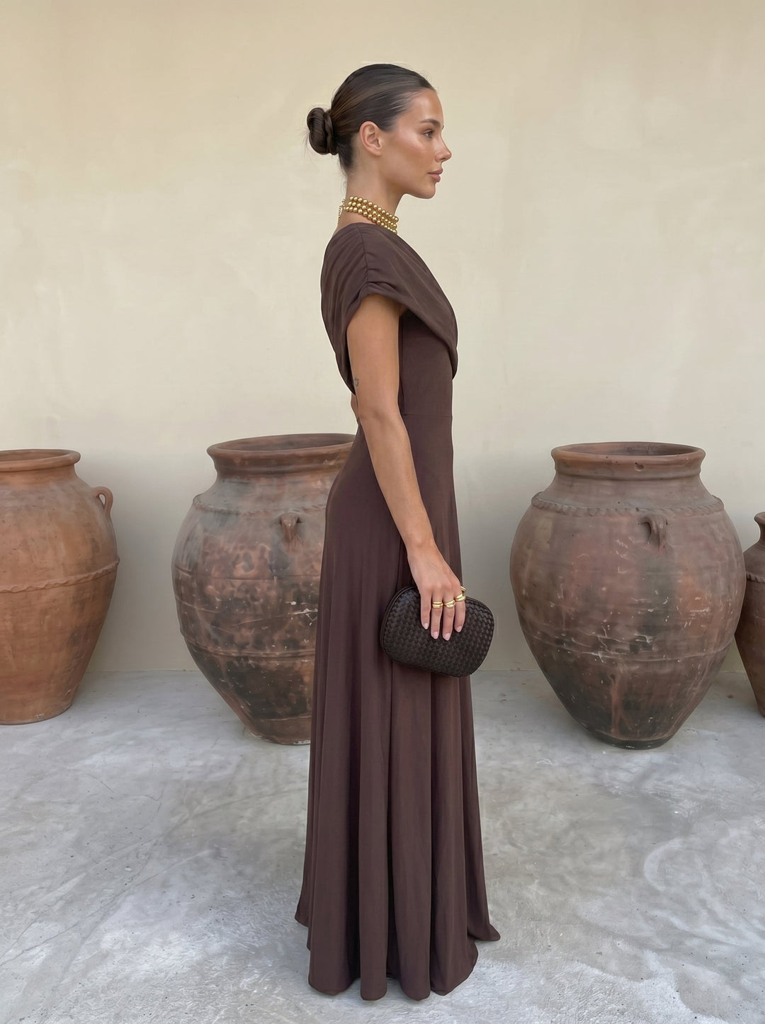 Irene / Vestido elegante sem alças de malha