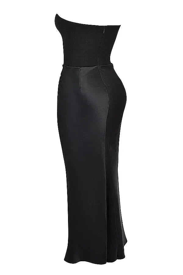Dália | Vestido Longo De Cetim