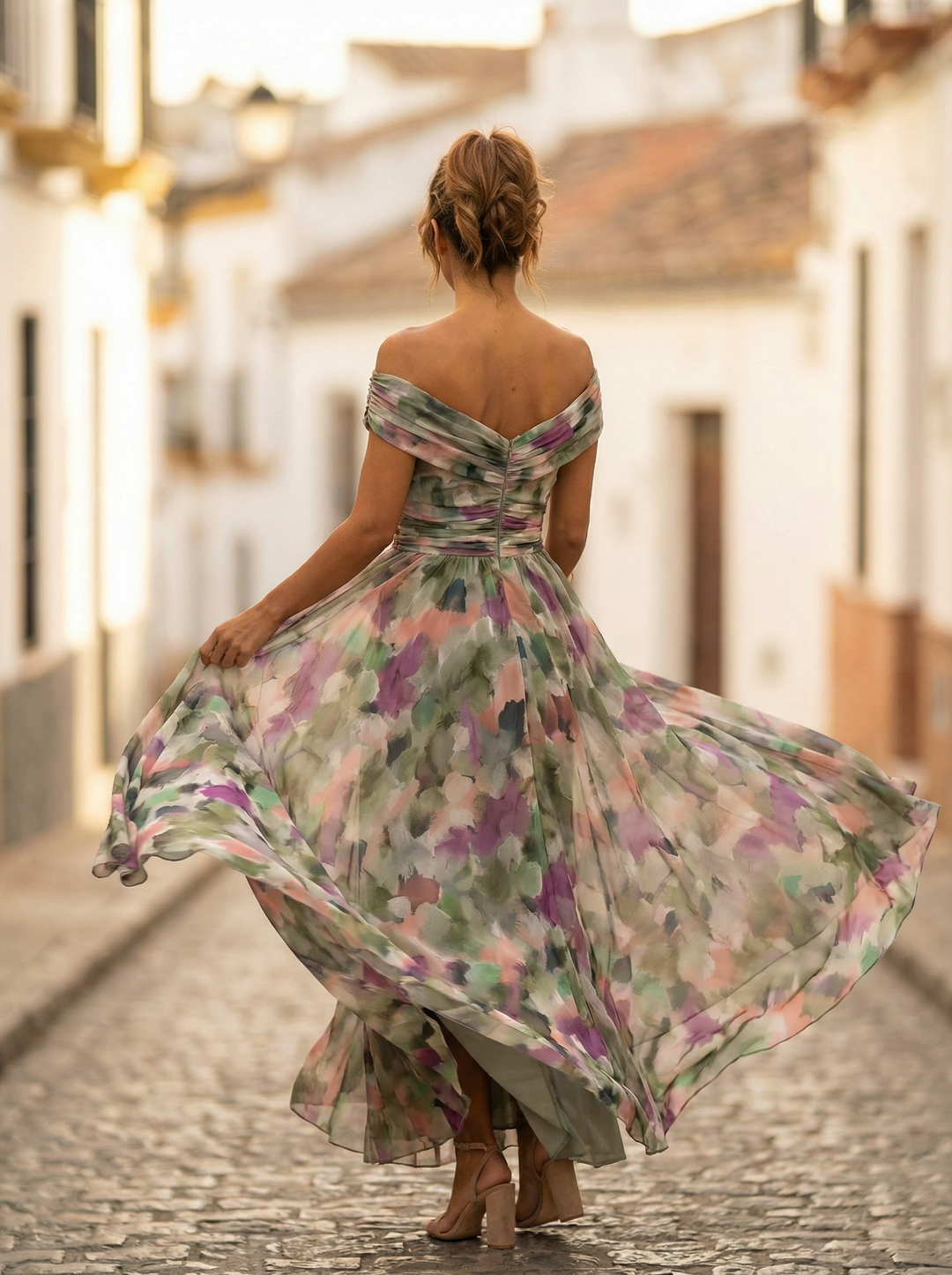Leo | Vestido longo com decote em V elegante